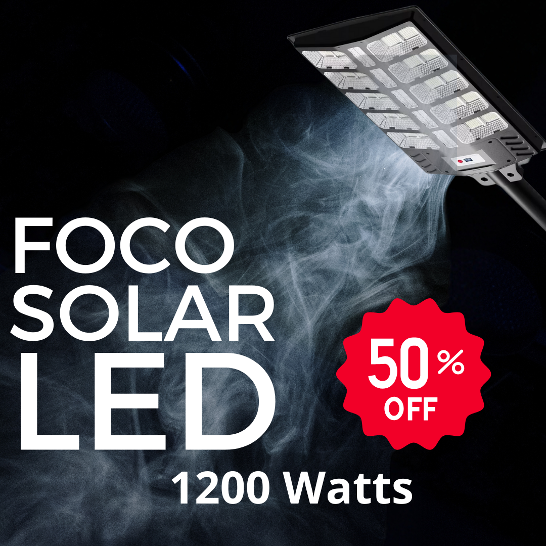 Foco Solar Led 1200w 15 celdas Grande